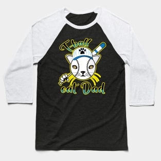 T-Ball Cat Dad Baseball T-Shirt